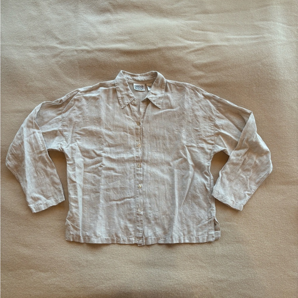 Textured Linen Button Down